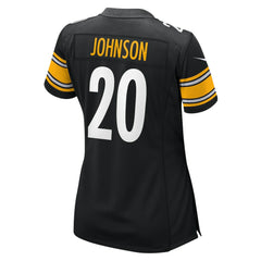 Kaleb Johnson Pittsburgh Steelers Women's Team Game Jersey Black - Nike