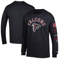Atlanta Falcons Champion Seal Long Sleeve T-Shirt Black - NFL