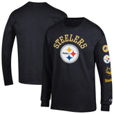 Pittsburgh Steelers Champion Seal Long Sleeve T-Shirt Black - NFL
