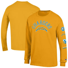 Los Angeles Chargers Champion Seal Long Sleeve T-Shirt Gold - NFL