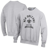 New Orleans Saints Champion Reverse Weave Fleece Pullover Sweatshirt Heather Gray - NFL