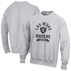 Las Vegas Raiders Champion Reverse Weave Fleece Pullover Sweatshirt Heather Gray - NFL