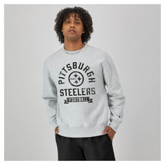 Pittsburgh Steelers Champion Reverse Weave Fleece Pullover Sweatshirt Heather Gray - NFL