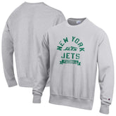 New York Jets Champion Reverse Weave Fleece Pullover Sweatshirt Heather Gray - NFL