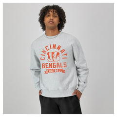 Cincinnati Bengals Champion Reverse Weave Fleece Pullover Sweatshirt Heather Gray - NFL
