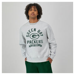 Green Bay Packers Champion Reverse Weave Fleece Pullover Sweatshirt Heather Gray - NFL