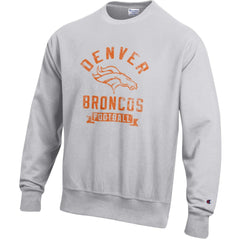 Denver Broncos Champion Reverse Weave Fleece Pullover Sweatshirt Heather Gray - NFL