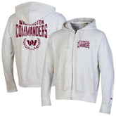 Washington Commanders Champion Reverse Weave Full-Zip Hoodie Heather Gray - NFL