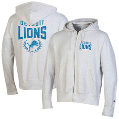 Detroit Lions Champion Reverse Weave Full-Zip Hoodie Heather Gray - NFL