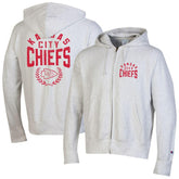 Kansas City Chiefs Champion Reverse Weave Full-Zip Hoodie Heather Gray - NFL