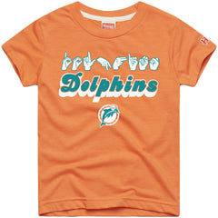 Miami Dolphins Homage Youth Love Sign x ASL 2.0 Tri-Blend T-Shirt Orange - NFL