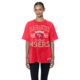 San Francisco 49ers New Era Women's Throwback Oversized T-Shirt Scarlet - NFL