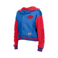 Buffalo Bills New Era Women's Throwback Full-Snap Hooded Jacket Royal - NFL