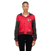 Kansas City Chiefs New Era Women's Throwback Full-Snap Hooded Jacket Red - NFL