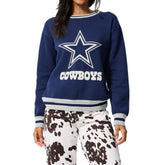 Dallas Cowboys Terez Unisex Logo Crew Neck Sweater Navy - NFL