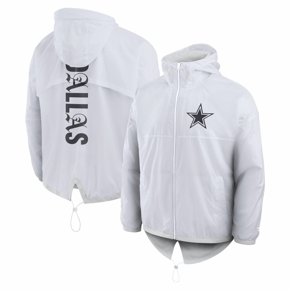 Dallas Cowboys Type Play Down Full-Zip Jacket White - Fanatics