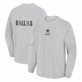 Dallas Cowboys Oversized Type Play Long Sleeve T-Shirt Gray - Fanatics