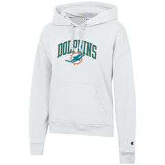 Miami Dolphins Champion Women's Powerblend Hoodie White - NFL
