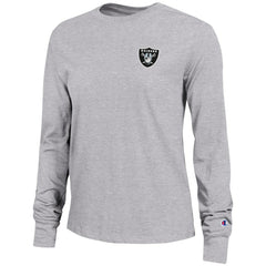 Las Vegas Raiders Champion Women's Core Long-Sleeve T-Shirt Heather Gray - NFL