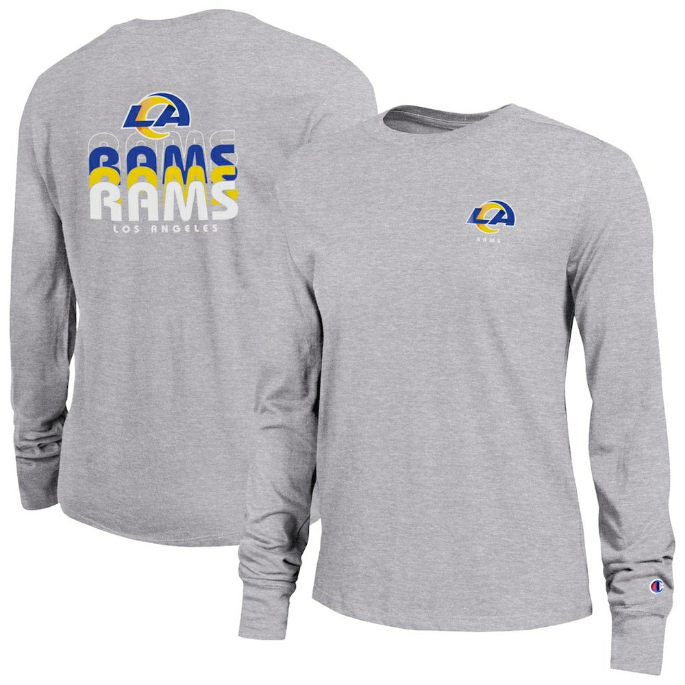 Los Angeles Rams Champion Women's Core Long-Sleeve T-Shirt Heather Gray - NFL