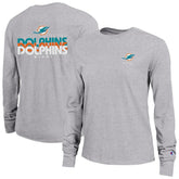 Miami Dolphins Champion Women's Core Long-Sleeve T-Shirt Heather Gray - NFL