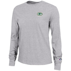Green Bay Packers Champion Women's Core Long-Sleeve T-Shirt Heather Gray - NFL