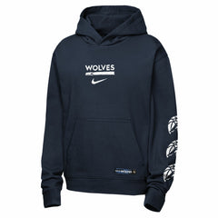Nike - Minnesota Timberwolves Youth Courtside Club Premiere Hoodie - Navy