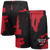 Nike - Chicago Bulls Youth Courtside Pro Shot Dri-FIT Mesh Practice Shorts - Black/Red