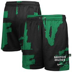 Nike - Boston Celtics Youth Courtside Pro Shot Dri-FIT Mesh Practice Shorts - Black/Kelly Green