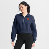 Detroit Tigers Nike Women's Primetime Phoenix Fleece Half-Zip Sweatshirt Lifestyle