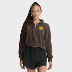 San Diego Padres Nike Women's Primetime Phoenix Fleece Half-Zip Sweatshirt On Sale