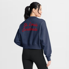 St. Louis Cardinals Nike Women's Primetime Phoenix Fleece Half-Zip Sweatshirt Sale