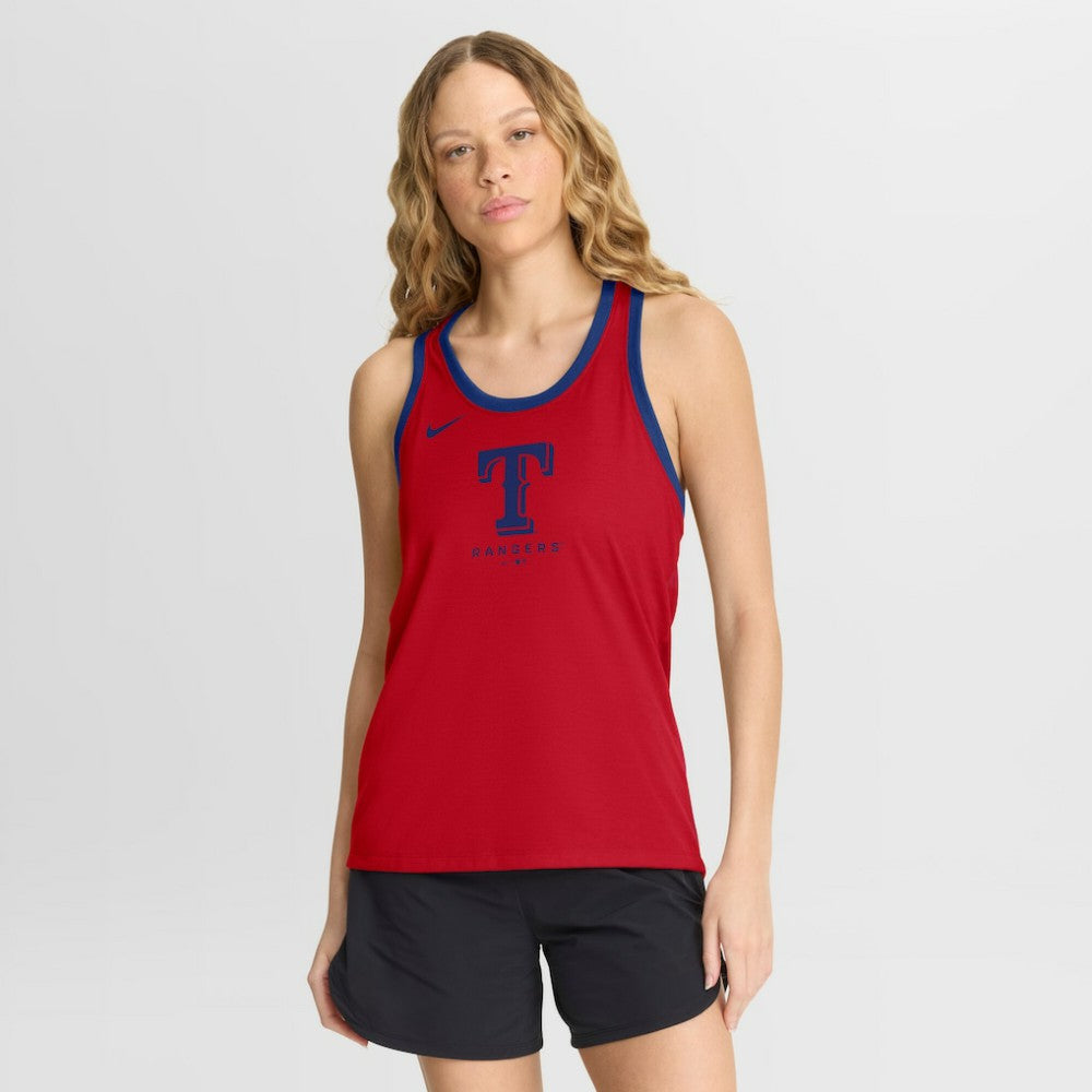 Texas Rangers Nike Women's Tri-Blend Dri-FIT Racerback Tank Top Near Me