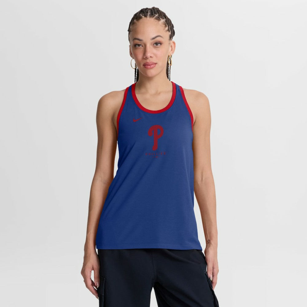 Philadelphia Phillies Nike Women's Tri-Blend Dri-FIT Racerback Tank Top discount