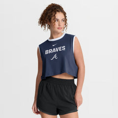 Atlanta Braves Nike Women's Primetime Loose Dri-FIT Cropped Tank Top Online