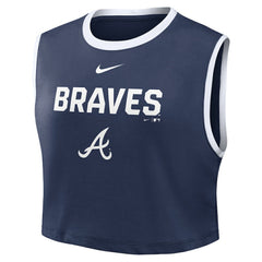 Atlanta Braves Nike Women's Primetime Loose Dri-FIT Cropped Tank Top Online