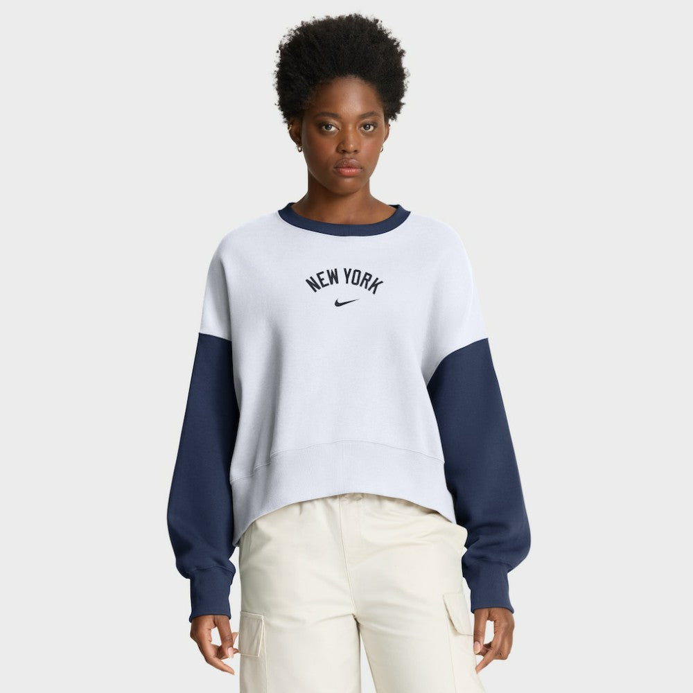 New York Yankees Nike Women's Oversized High Hip Fleece Sweatshirt Clearance
