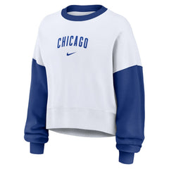 Chicago Cubs Nike Women's Oversized High Hip Fleece Sweatshirt Lifestyle
