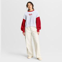Cincinnati Reds Nike Women's Oversized High Hip Fleece Sweatshirt Sale