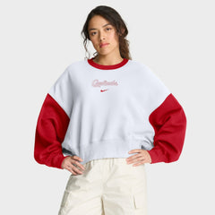 St. Louis Cardinals Nike Women's Oversized High Hip Fleece Sweatshirt On Sale
