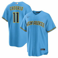 Jackson Chourio Milwaukee Brewers Nike Road Replica Jersey Clearance