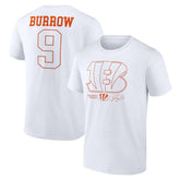 Joe Burrow Cincinnati Bengals Name & Number T-Shirt White - NFL