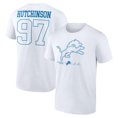 Aidan Hutchinson Detroit Lions Tonal Name & Number T-Shirt White - NFL