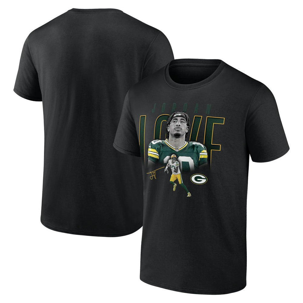 Jordan Love Green Bay Packers Humble Shadow Player T-Shirt Black - NFL