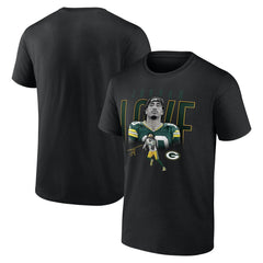 Jordan Love Green Bay Packers Humble Shadow Player T-Shirt Black - NFL