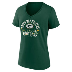 Jordan Love Green Bay Packers Women's Floral Name & Number V-Neck T-Shirt Green - NFL