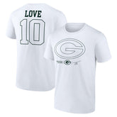 Jordan Love Green Bay Packers Tonal Name & Number T-Shirt White - NFL