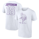 Justin Jefferson Minnesota Vikings Tonal Name & Number T-Shirt White - NFL