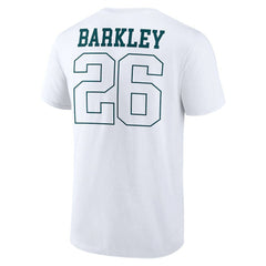Saquon Barkley Philadelphia Eagles Tonal Name & Number T-Shirt White - NFL