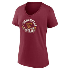 Jayden Daniels Washington Commanders Women's Floral Name & Number V-Neck T-Shirt Garnet - NFL